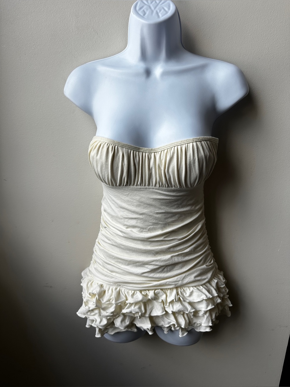 VTG archival rare juicy couture ruffle Swim softee angel strapless swimsuit, M